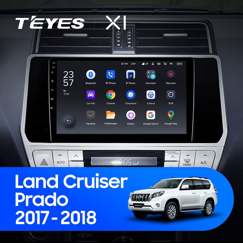 Штатная магнитола Teyes X1 для Toyota Land Cruiser Prado J150 2017-2019 на Android 10
