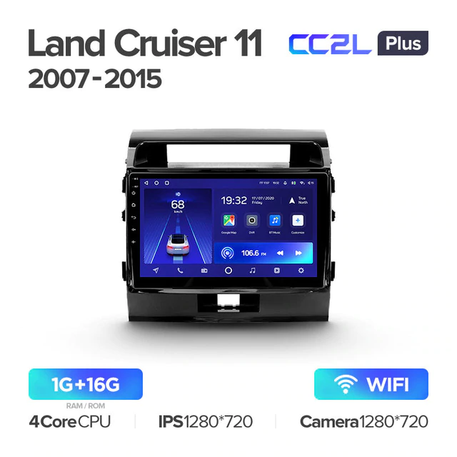 Штатная магнитола Teyes CC2L PLUS для Toyota Land Cruiser 200 2007-2015 на Android 8.1