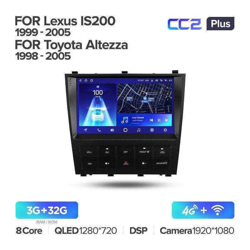 Штатная магнитола Teyes CC2PLUS для Toyota Altezza XE10 1998-2005 на Android 10