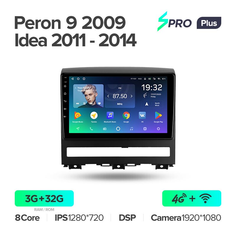 Штатная магнитола Teyes SPRO+ для Fiat Peron 9 2009 Idea 2011-2014 на Android 10