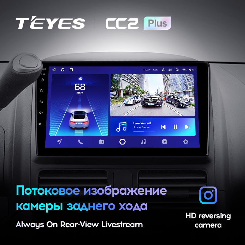 Штатная магнитола Teyes CC2PLUS для Honda CR-V 2 CRV 2001-2006 на Android 10