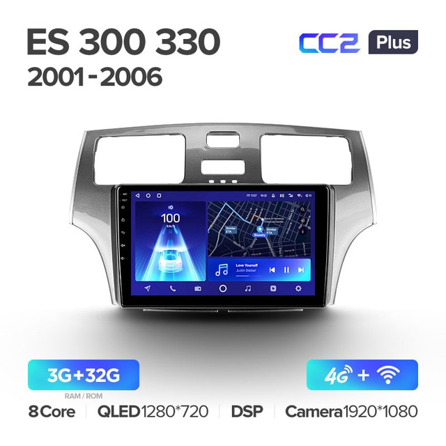 Штатная магнитола Teyes CC2PLUS для Lexus ES250 ES300 ES330 2001-2006 на Android 10