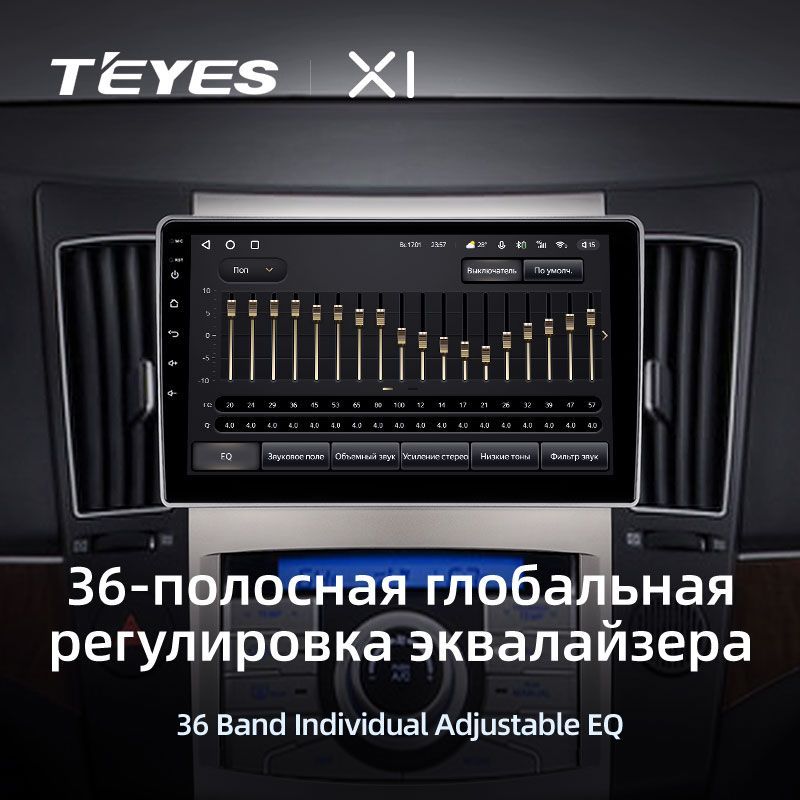 Штатная магнитола Teyes X1 для Hyundai Veracruz ix55 2006-2015 на Android 10
