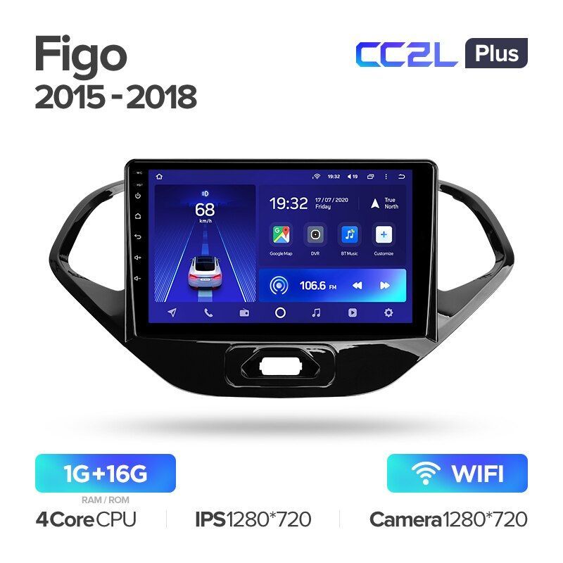 Штатная магнитола Teyes CC2L PLUS для Ford Figo 2015-2018 на Android 8.1