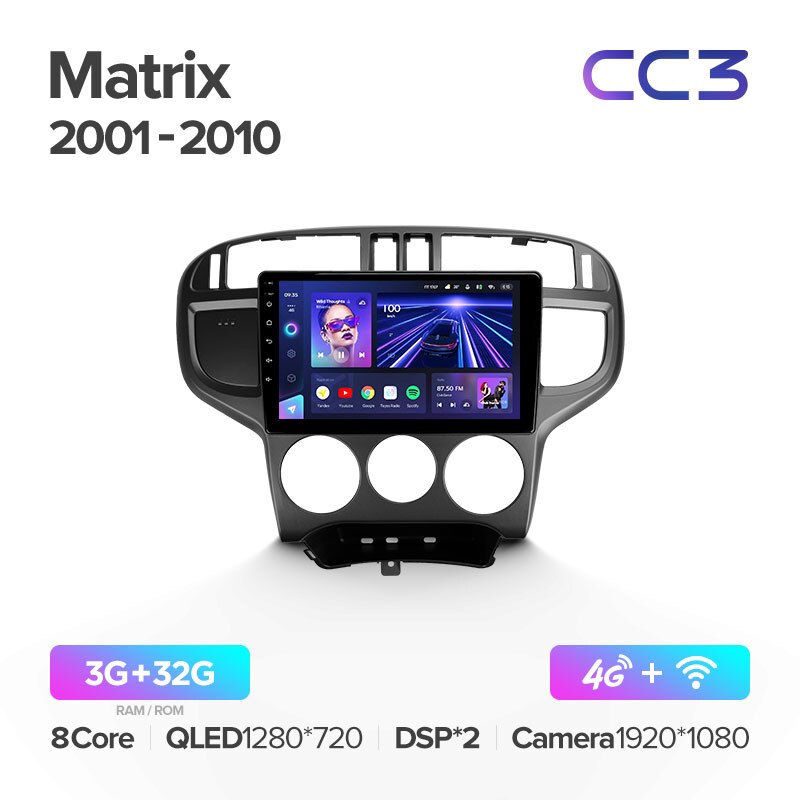 Штатная магнитола Teyes CC3 для Hyundai Matrix 2001-2010 на Android 10