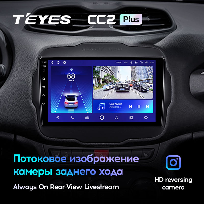 Штатная магнитола Teyes CC2PLUS для Jeep Renegade 2014-2018 на Android 10