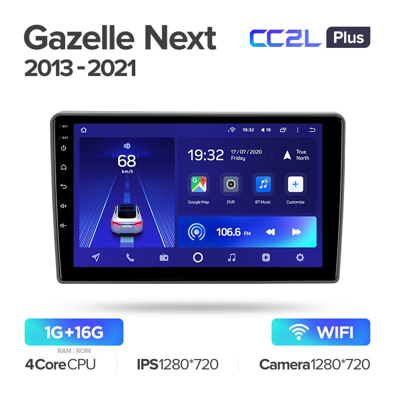 Штатная магнитола Teyes CC2L PLUS для GAZ Gazelle Next 2013-2021 на Android 8.1